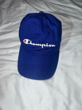 Champion Royal Blue Script Logo Baseball Cap